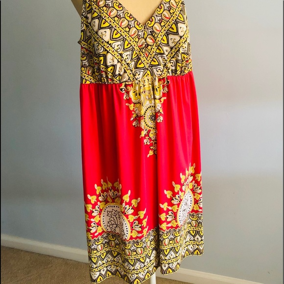 Vintage INC Dress Mandala Stud Tribal Print, Plus Size Modern - Picture 4 of 7